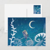 小アメジストフクロウ ポストカード (正面/裏面)