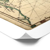 小アンティル諸島の地図1650 ポスター (角)