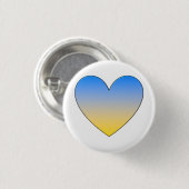 小ウクライナ国旗のハートモチーフバッジ 缶バッジ (正面&裏面)