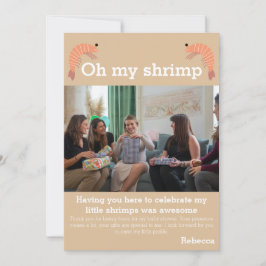 小エビの赤ちゃんシャワー サンキューカード