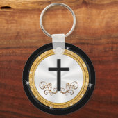 小エレガントさな宗教的な贈り物、任意の大事な行事 キーホルダー (裏面)