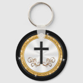 小エレガントさな宗教的な贈り物、任意の大事な行事 キーホルダー (裏面)