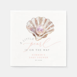 小エレガントさな真珠が赤ちゃんシャワーの途中にある スタンダードカクテルナプキン