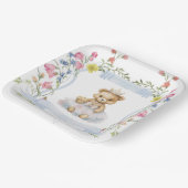 小エレガントプリンセスベア赤王室のちゃんシャワー ペーパープレート (傾斜あり)