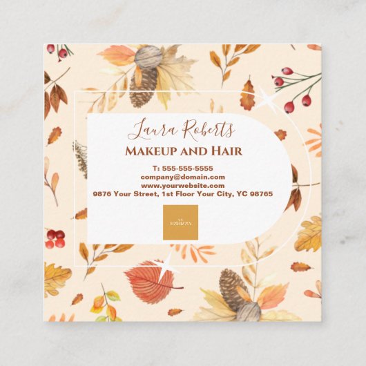 小エレガント事業主アポイントメントカード 予約カード (裏面)