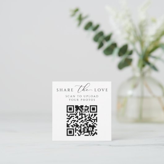 小エレガント共有QRコード付きラブカード エンクロージャーカード (スタンド正面)