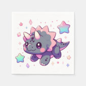 小エレガント恐竜の赤ちゃんシャワー スタンダードカクテルナプキン (正面)