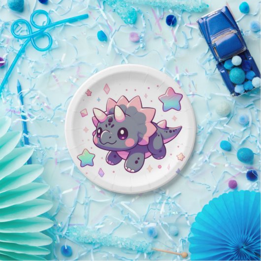 小エレガント恐竜の赤ちゃんシャワー ペーパープレート (パーティー)