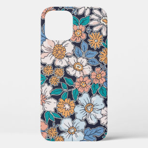 小エレガント手花柄 iPhone 12ケース
