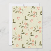 小エレガント桃の水色の赤ちゃんシャワー 招待状 (裏面)