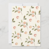 小エレガント桃の水色の赤ちゃんシャワー 招待状 (裏面)