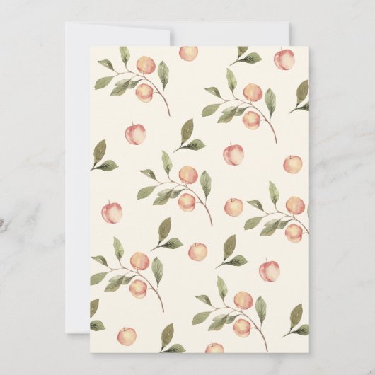 小エレガント桃の水色の赤ちゃんシャワー 招待状 (裏面)