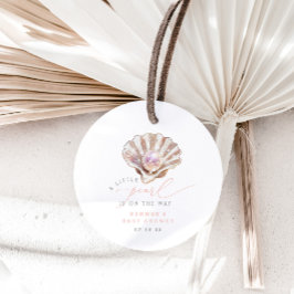 小エレガント真珠が赤ちゃんシャワーの途中にある フェイバータグ