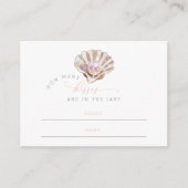 小エレガント真珠どのように多くのキス赤ちゃんシャワー エンクロージャーカード (正面)