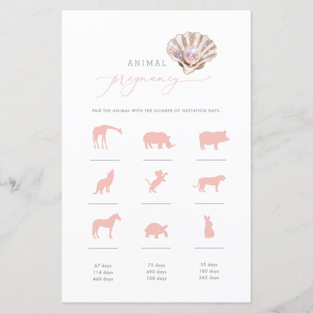 小エレガント真珠動物妊娠ゲーム (正面)