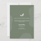 小エレガント規模企業の環境に優しいサンキューカード 招待状 (裏面)