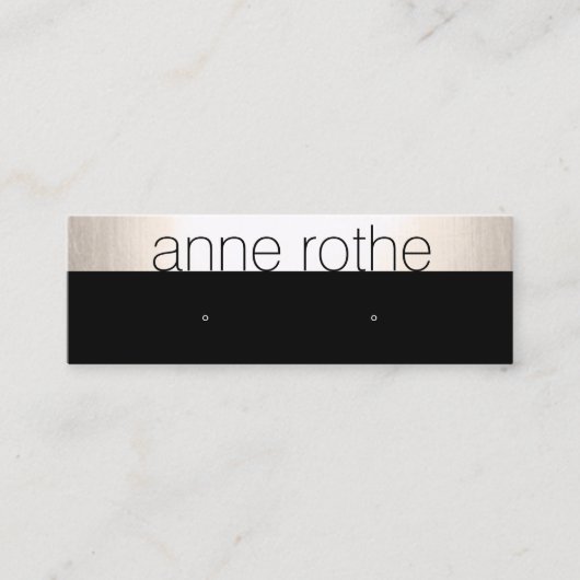 小エレガント黒イヤリング表示ホルダー スキニー名刺 (正面)