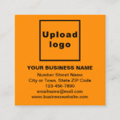 小オレンジカラースクエアカードのビジネスブランド スクエア名刺 (正面)