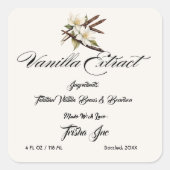 小カスタマイズ商バニラ抽出製品 スクエアシール (正面)