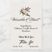 小カスタマイズ商バニラ抽出製品 ワインラベル (シングルラベル)