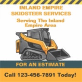 小カスタマイズ商車のレンタル用スキッドステア シール (正面)