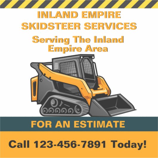 小カスタマイズ商車のレンタル用スキッドステア シール (正面)