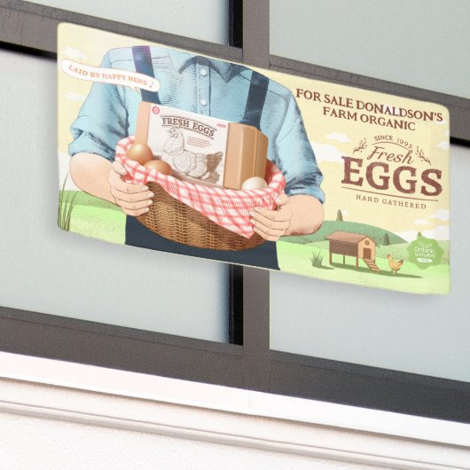 小カスタマイズ輪のオーガニック生卵 横断幕 (ビルの外側)