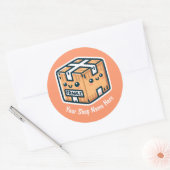 小カスタムさなビジネスやショップ向けの壊れやすいシール ラウンドシール (封筒)