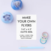 小カスタムパーソナライズされた5.6 x 4.5インチ光沢チラシ チラシ (シングル)