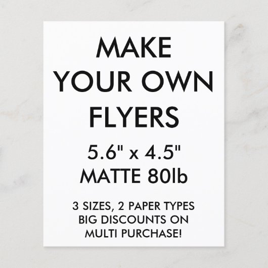 小カスタムパーソナライズされた5.6 x 4.5インチ光沢チラシ チラシ (正面)