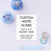 小カスタムパーソナライズされた5.6 x 4.5インチ光沢チラシ チラシ (シングル)