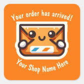 小カスタム事業に受注した商品 スクエアシール (正面)