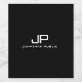 小カスタム事業テンプレートモノグラム名 ワインラベル (シングルラベル)