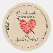 小カスタム事業ニット用品の包装 ラウンドシール (正面)