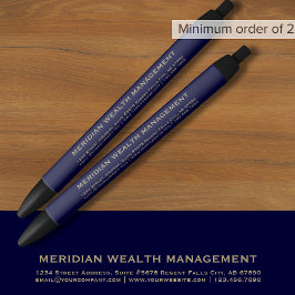 小カスタム事業ペン 黒ボールペン