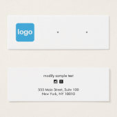 小カスタム型ロゴ追加スタッドイヤリング表示ホルダー (正面&裏面)