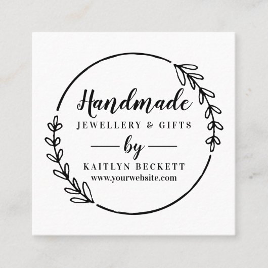 小カスタム型用品の自家製/手作り スクエア名刺 (正面)