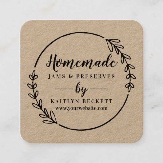 小カスタム型用品の自家製/手作り スクエア名刺 (正面)