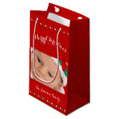 小カスタム抱き枕赤メリークリスマス スモールペーパーバッグ (正面アングル)