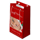 小カスタム抱き枕赤メリークリスマス スモールペーパーバッグ (裏面アングル)