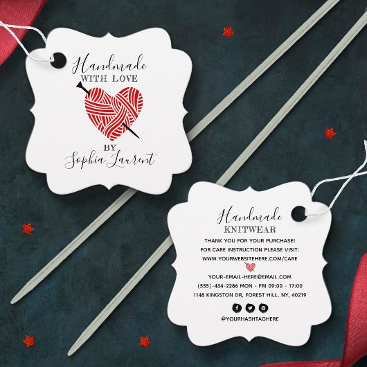 小カスタム業用ニット供給包装ラベル フェイバータグ