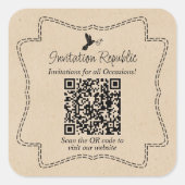小カスタム規模企業のQRコードのパッケージ スクエアシール (正面)