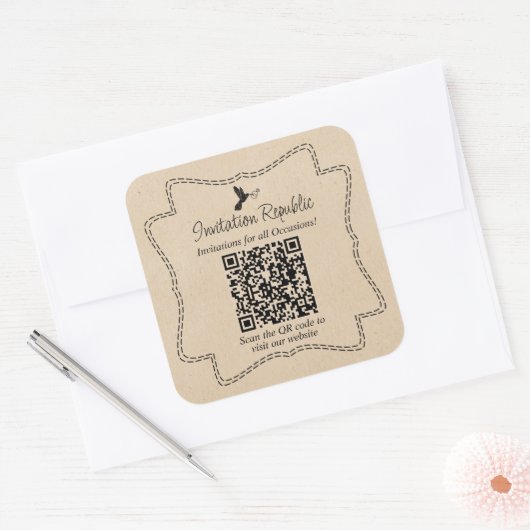 小カスタム規模企業のQRコードのパッケージ スクエアシール (封筒)