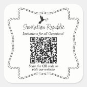 小カスタム規模企業のQRコードのパッケージ スクエアシール (正面)