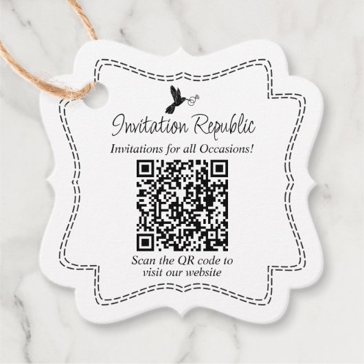 小カスタム規模企業のQRコードのパッケージ フェイバータグ (正面)