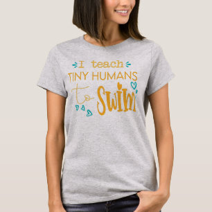 小カッコいい人を泳教えがせる水泳コーチ Tシャツ
