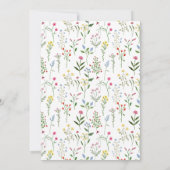 小カラフルさい小さい結婚花のテーブル 招待状 (裏面)