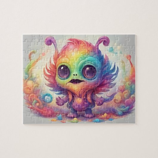 小カラフルさなかわいい怪物 ジグソーパズル (横)