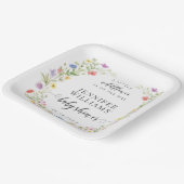 小カラフルさな山花boho赤ちゃん女の子シャワー ペーパープレート (傾斜あり)