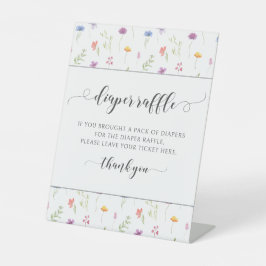 小カラフルさな野花の赤ちゃん女の子おむつオムツ 台座サイン